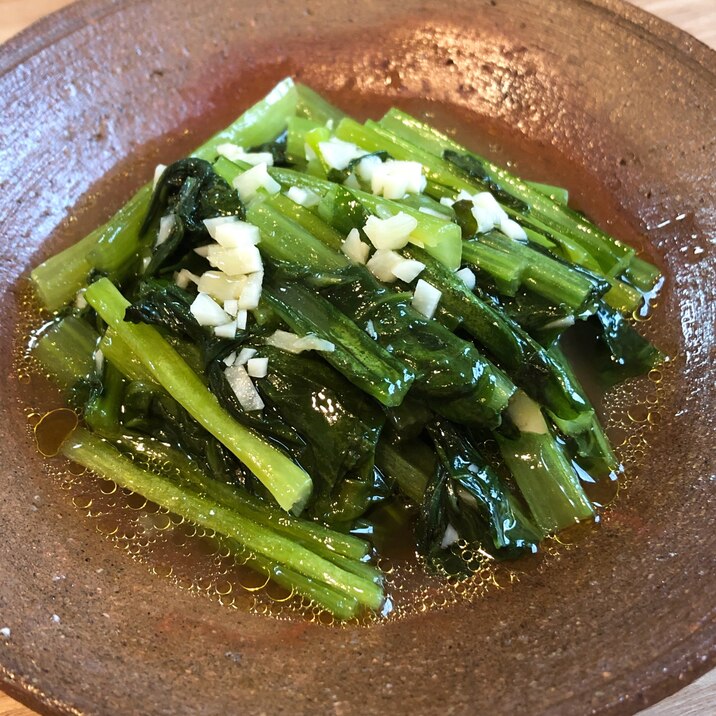 小松菜のオイル蒸し煮